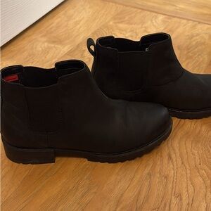 Sorel Black Chelsea Boots Waterproof leather
